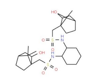 N,N&prime;-(1R,2R)-(&minus;)-1,2-cyclohexanediylbis[2-hydroxy-7,7-dimethyl-bicyclo[2.2.1]heptane-1-methanesulfonamide] - chemical structu