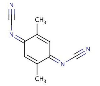 N,N&prime;-(2,5-Dimethyl-2,5-cyclohexadiene-1,4-diylidene)biscyanamide (CAS 98507-06-3) - chemical structure image