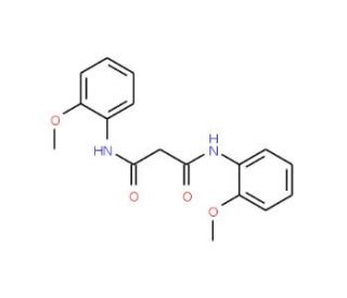 N,N&prime;-Bis-(2-methoxy-phenyl)-malonamide (CAS 7056-72-6) - chemical structure image