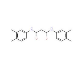 N,N&prime;-Bis-(3,4-dimethyl-phenyl)-malonamide (CAS 6315-44-2) - chemical structure image