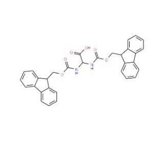 N,N&prime;-Bis-Fmoc-diaminoacetic acid (CAS 668492-50-0) - chemical structure image