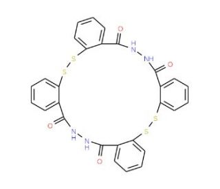 N,N&prime;-Bis(2,2&prime;-dithiosalicyl)hydrazide (CAS 292615-40-8) - chemical structure image