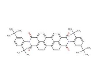 N,N&prime;-Bis(2,5-di-tert-butylphenyl)-3,4,9,10-perylenedicarboximide (CAS 83054-80-2) - chemical structure image