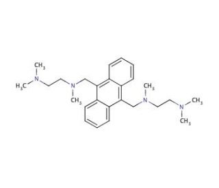 N,N&prime;-Bis(2-dimethylaminoethyl)-N,N&prime;-dimethyl-9,10-anthracenedimethanamine (CAS 106712-13-4) - chemical structure image