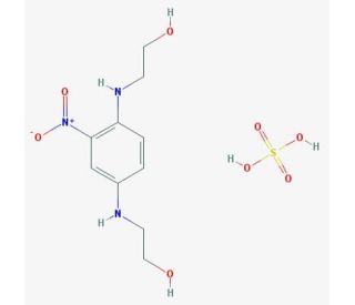 N,N&prime;-Bis(2-hydroxyethyl)-2-nitro-p-phenylenediamine sulfate (CAS 84041-77-0 (free base)) - chemical structure image
