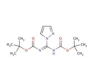 N,N&prime;-Di-Boc-1H-pyrazole-1-carboxamidine (CAS 152120-54-2) - chemical structure image