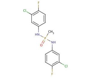 N,N&prime;-Di(3-chloro-4-fluorophenyl)methylphosphonic Diamide (CAS 647824-32-6) - chemical structure image
