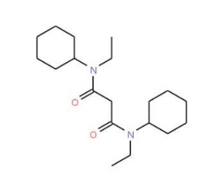 N,N&prime;-Dicyclohexyl-N,N&prime;-diethyl-malonamide - chemical structure image