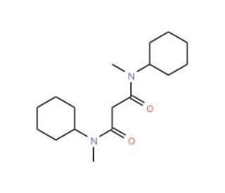 N,N&prime;-Dicyclohexyl-N,N&prime;-dimethyl-malonamide - chemical structure image