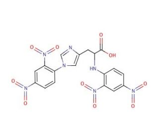 N,N&prime;-Di(DNP)-L-histidine (CAS 3129-33-7) - chemical structure image