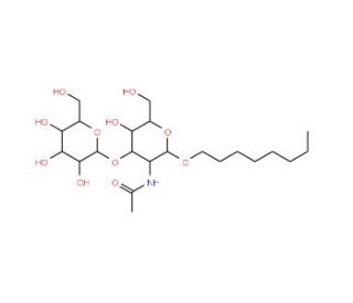 N-Octyl 2-Acetamido-2-deoxy-3-O-(&beta;-D-galactopyranosyl)-&beta;-D-glucopyranoside (CAS 197390-85-5) - chemical structure image