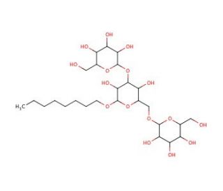 n-Octyl 3,6-Di-O-(&alpha;-D-mannopyranosyl)-&beta;-D-mannopyranoside (CAS 140147-36-0) - chemical structure image