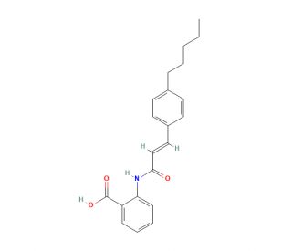 N-(p-Amylcinnamoyl) anthranilic Acid (ACA) (CAS 110683-10-8) - chemical structure image