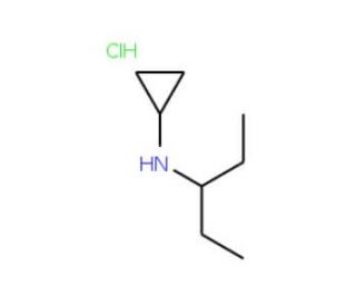 N-(pentan-3-yl)cyclopropanamine hydrochloride - chemical structure image