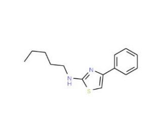 N-pentyl-4-phenyl-1,3-thiazol-2-amine - chemical structure image