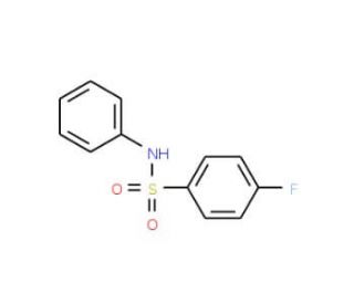 N-Phenyl 4-fluorobenzenesulfonamide (CAS 312-52-7) - chemical structure image