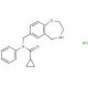 N-Phenyl-N-(2,3,4,5-tetrahydro-1,4-benzoxazepin-7-ylmethyl)cyclopropanecarboxamide hydrochloride - chemical structure image