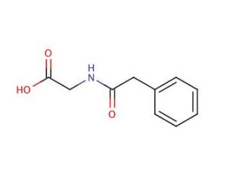 N-Phenylacetylglycine (CAS 500-98-1) - chemical structure image