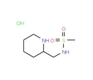 N-(piperidin-2-ylmethyl)methanesulfonamide hydrochloride - chemical structure image