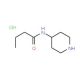 N-(piperidin-4-yl)butanamide hydrochloride - chemical structure image