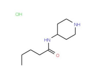N-(piperidin-4-yl)pentanamide hydrochloride (CAS 1171557-07-5) - chemical structure image