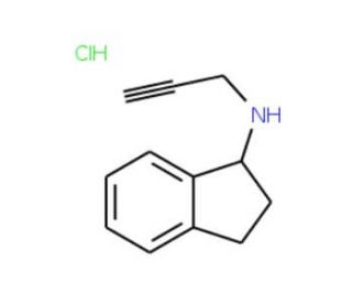 N-(prop-2-yn-1-yl)-2,3-dihydro-1H-inden-1-amine hydrochloride - chemical structure image