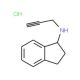 N-(prop-2-yn-1-yl)-2,3-dihydro-1H-inden-1-amine hydrochloride - chemical structure image