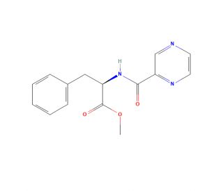 N-Pyrazinylcarbonylphenylalanine Methyl Ester (CAS 73058-37-4) - chemical structure image