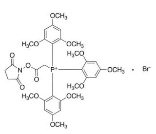 (N-Succinimidyloxycarbonyl-methyl)tris(2,4,6-trimethoxyphenyl)phosphonium bromide (CAS 226409-58-1) - chemical structure imag
