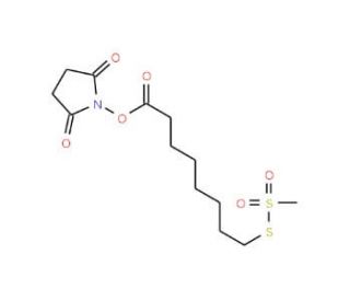 N-Succinimidyloxycarbonylheptyl Methanethiosulfonate (CAS 887407-50-3) - chemical structure image