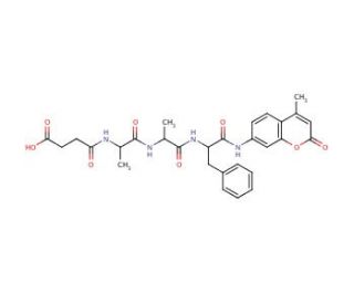 N-Succinyl-Ala-Ala-Phe-7-amido-4-methylcoumarin (CAS 71973-79-0) - chemical structure image