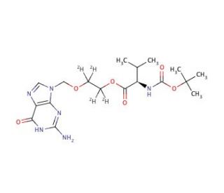 N-t-Boc-valacyclovir-d4 - chemical structure image