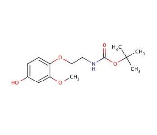 N-tert-Boc-2-(4-hydroxy-2-methoxyphenoxy)-ethylamine (CAS 887353-54-0) - chemical structure image