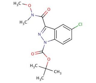 N-tert-Butoxycarbonyl-5-chloro-3-indazole-N-methoxy-N-methylcarboxiamide - chemical structure image