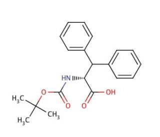 N-(tert-Butoxycarbonyl)-&beta;-phenyl-D-phenylalanine (CAS 143060-31-5) - chemical structure image