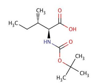 N-(tert-Butoxycarbonyl)-L-isoleucine (CAS 13139-16-7) - chemical structure image