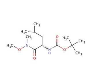 N-(tert-Butoxycarbonyl)-L-leucine N&prime;-methoxy-N&prime;-methylamide (CAS 87694-50-6) - chemical structure image