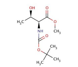 N-(tert-Butoxycarbonyl)-L-threonine methyl ester (CAS 79479-07-5) - chemical structure image
