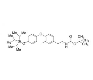 N-tert-Butoxycarbonyl-O-triisopropylsilyl 3-iodothyronamine (CAS 788824-53-3) - chemical structure image