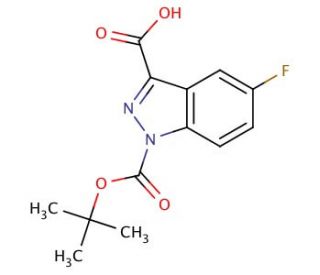 N-tert-Butoxylcarbonyl-5-fluoro-indazole-3-carboxylic acid - chemical structure image