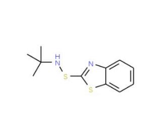 N-tert-Butyl-2-benzothiazolesulfenamide (CAS 95-31-8) - chemical structure image