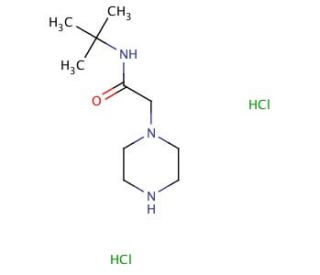 N-(tert-butyl)-2-piperazin-1-ylacetamide dihydrochloride - chemical structure image