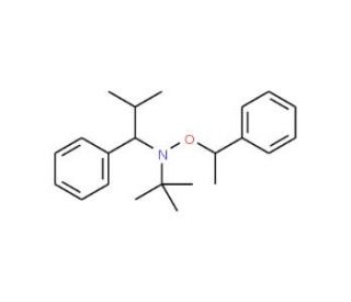 N-tert-Butyl-N-(2-methyl-1-phenylpropyl)-O-(1-phenylethyl)hydroxylamine (CAS 227000-59-1) - chemical structure image