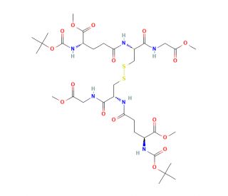 N-tert-Butyloxycarbonyl Glutathione Dimethyl Diester Disulfide Dimer (CAS 566172-19-8) - chemical structure image