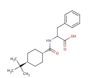 N-(trans-4-tert-Butyl-cyclohexyl)carbonyl-D-phenylalanine - chemical structure image