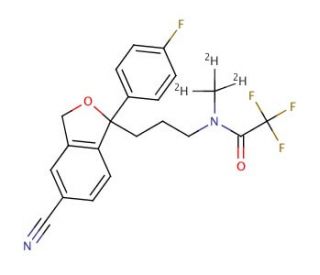 N-Trifluoroacetodesmethylcitalopram-d3 - chemical structure image
