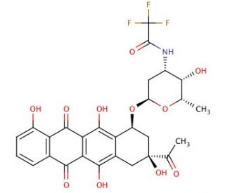 N-(Trifluoroacetyl)-1-desmethyl Daunorubicin - chemical structure image