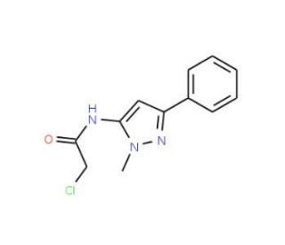 N1-(1-Methyl-3-phenyl-1H-pyrazol-5-yl)-2-chloroacetamide (CAS 306935-25-1) - chemical structure image