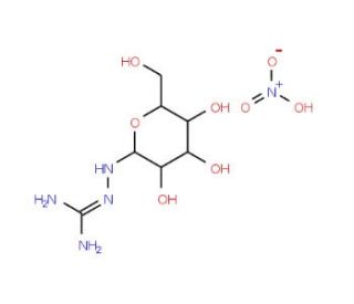 N1-b-D-Glucopyranosylamino-guanidine HNO3 (CAS 109853-83-0) - chemical structure image