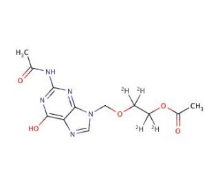 N2-Acetyl-9-(2-acetoxyethoxymethyl-d4)guanine - chemical structure image